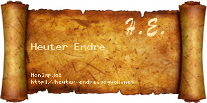Heuter Endre névjegykártya